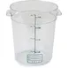 Carlisle 1076407 StorPlus Food Storage Container, 4 Qt Round, Polycarbonate, Dishwasher Safe, NSF 1 image