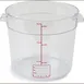 Carlisle 1076507 StorPlus 6‑Quart Round Container, Clear Polycarbonate, Stackable, Dishwasher Safe 1 image