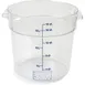 Carlisle 1076807 Storplus™ Container, 18 Qt Round Clear Polycarbonate, Dishwasher Safe, Stackable 1 image