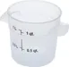 Carlisle 1096130 Food Storage Container, 1 Qt, Round, Polypropylene, Clear, NSF, Made in USA 1 image