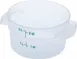 Carlisle 1096330 Food Storage Container, 2 Qt Round, Clear Polycarbonate, NSF Certified, Made in USA 1 image