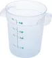 Carlisle 1096430 StorPlus Food Storage Container, 4 qt, Round, Polycarbonate, NSF, Made in USA 1 image
