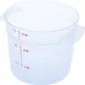 Carlisle 1096530 Food Storage Container, 6 qt, Round, Polycarbonate, Clear, NSF Certified, USA Made 1 image