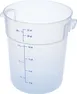 Carlisle 1096930 Food Storage Container, 22 qt, Round, Clear Polycarbonate, NSF 1 image