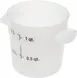 Carlisle 1097102 StorPlus Food Storage Container, 1 qt, Round, Polycarbonate, White 1 image