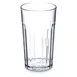 Carlisle 110407 - 4oz Clear Fluted SAN Tumbler, Chip‑Resistant, Stackable, Dishwasher Safe, BPA‑Free 1 image