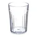 Carlisle 111007 - 10 oz Clear Fluted SAN Bistro Tumbler, BPA Free, Dishwasher Safe, Recyclable 1 image