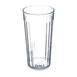 Carlisle 111607 - 16 oz Clear Fluted SAN Tumbler, Chip Resistant, BPA‑Free, Dishwasher Safe, Stackable 1 image