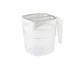 Carlisle 11401 Araven Plastic Pitcher, 34 Oz Clear Polypropylene, Stackable with Handle and Lid 1 image