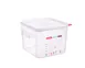 Carlisle 11853 Storage Container, 6.3qt, 8-7/8"W x 8-7/8"D x 7-1/2"H, Square Clear PP, Airtight Lid 1 image