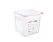 Carlisle 11856 Araven Food Storage Container, 12.6qt, 11-1/4" Square, Clear Polypropylene, BPA‑Free 1 image
