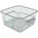 Carlisle 11950AF07 Storage Container, 2 qt., 7-1/8" x 3-4/5"H, Square, Polycarbonate, Clear Purple 1 image