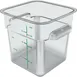 Carlisle 11951AF07 Food Storage Container - 4 Qt., 7-1/8" x 7-3/10"H Polycarbonate Clear Made in USA 1 image