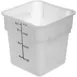 Carlisle 11961PE02 Container, 4 Qt, 7-1/8" x 7-3/10"H, Square, Polyethylene, White/Green Print 1 image