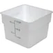 Carlisle 11964PE02 Food Storage, 12 Qt, 11-1/8" x 8-1/4"H Square, White/Blue, Poly, Stacking Lugs 1 image