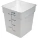 Carlisle 11965PE02 18 Qt Square Container, 11-1/8" x 12-5/8" H, Polyethylene White with Blue Print 1 image