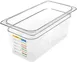 Carlisle 30662IMLUC07 Food Pan, 1/3 Size, 6" Deep, Clear Polycarbonate, Label, NSF 1 image