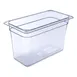 Carlisle 3066907 StorPlus 1/3 Size 7.3 Qt Pan, 12‑3/4" x 7" x 8" Polycarbonate Clear Non‑Slip 1 image
