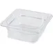 Carlisle 3068307 StorPlus Food Pan, 1/6 Size 1.1 Qt, 2-1/2" Deep, Clear Polycarbonate, USA Made 1 image