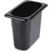 Carlisle 3068803 1/9 1.4qt Pan, 6-3/4" x 4-1/4" x 6" Polycarbonate Black -40°‑212°F, Dishwasher Safe 1 image