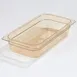 Carlisle 3086013 StorPlus Heat Food Pan, 1/3 Size, 2.4 Qt, 2-1/2" Deep, Amber, Polyether Sulfone 1 image