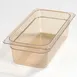Carlisle 3086113 StorPlus High Heat Hot Food Pan, 1/3 Size, 3.8 Qt, 4" Deep, Amber Polyether Sulfone 1 image