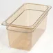 Carlisle 3086213 StorPlus High Heat Food Pan, 1/3 Size, 5.7 Qt, 6" Deep, Amber, Polyether Sulfone 1 image