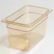 Carlisle 3088213 StorPlus Hot Food Pan, 1/4 Size, 4 Qt, 6" Deep, Amber Polyether Sulfone, BPA‑Free 1 image