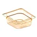 Carlisle 3088313 StorPlus Hot Food Pan, 1/6 Size, 2-1/2" Deep, Amber Polyether Sulfone, BPA‑Free, NSF 2 image