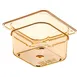 Carlisle 3088413 High Heat Hot Food Pan, 1/6 Size, 1.7 Qt, 4" Deep, Amber, Polyether Sulfone 2 image