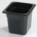 Carlisle 3088503 StorPlus Hot Food Pan, 1/6 Size, 2.5 Qt, 6" Deep, PES, Black, BPA Free 1 image