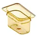 Carlisle 3088713 StorPlus Hot Food Pan, 1/9 Size, 1.7 Qt, 4" Deep, Amber Polyether Sulfone, NSF 2 image