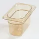 Carlisle 3088713 StorPlus Hot Food Pan, 1/9 Size, 1.7 Qt, 4" Deep, Amber Polyether Sulfone, NSF 1 image