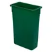 Carlisle 34202309 Trimline 23‑Gallon Rectangular Commercial Trash Can, Heavy‑Duty Polyethylene, Green 1 image