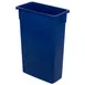 Carlisle 34202314 Trimline 23‑Gallon Rectangular Blue Polyethylene Container with Corner Tabs, Handles 1 image