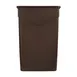 Carlisle 34202369 Trimline 23‑Gallon Rectangular Container, Brown Polyethylene, Corner Tabs 2 image
