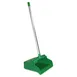 Carlisle 361410EC09 Sparta Dust Pan, 12" Wide with Hanging Hole, Serrated Edge, Handle, Green 1 image