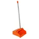 Carlisle 361410EC24 Sparta Dust Pan, 12" Wide, Hanging Hole, Serrated Edge, Aluminum Handle, Orange 1 image