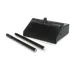 Carlisle 36142003 Lobby Dust Pan, 12" Pan with Serrated Edge, 30" Handle, Pivot Hang Hole, Black 1 image
