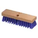 Carlisle 3617514 Flo‑Pac Scrub Brush Head, 10" x 2‑3/4" Blue, Polypropylene Bristles, Hardwood Block 1 image