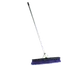Carlisle 3621962414 Sweep Broom, 24" Blue Block with Squeegee, 3" Trim, 60" Handle - 1/Each 1 image
