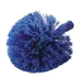 Carlisle 36340414 Flo-Pac Round Duster Head, 9" Long, 2-1/2" H x 7" Dia Polystyrene Bristles, Blue 1 image