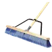 Carlisle 367382TC14 Commercial Push Broom, 24" Hardwood Block, Fine Plastic Bristles, Blue Finish 1 image