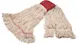 Carlisle 369125G00 Wet Mop Head - Large Natural Yarn, Looped End, 5" Wide Red Band, Wet Mop 1 image