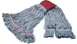 Carlisle 369125G14 Wet Mop Head - Large Blue Yarn, Looped End, 5" Red Band, Grease Release Mop 1 image