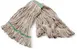 Carlisle 369320M00 Wet Mop Head - Medium 1" Green Band, 4‑Ply Cotton/Synthetic End, Anti‑Microbial 1 image
