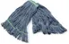 Carlisle 369320M14 Wet Mop Head - Medium 1" Green Band, Blue 4‑Ply Cotton/Synthetic Anti‑Microbial 1 image