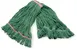 Carlisle 369325M09 Wet Mop Head - Large 1" Green Bacterial Resistant, 4‑Ply Cotton/Synthetic Blend 1 image