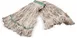 Carlisle 369417B00 Wet Mop Head - Medium 1" Green Band, 4‑Ply Cotton/Synthetic, Looped End 1 image