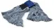 Carlisle 369418S14 Wet Mop Head - Medium 5" Blue End, 4‑Ply Cotton/Synthetic Blend, 5" Band 1 image
